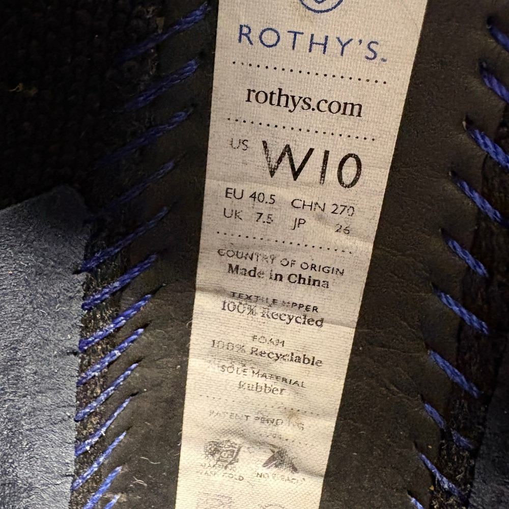 Rothy's The Flat in Black Size 10 Slip-On - Picture 10 of 13